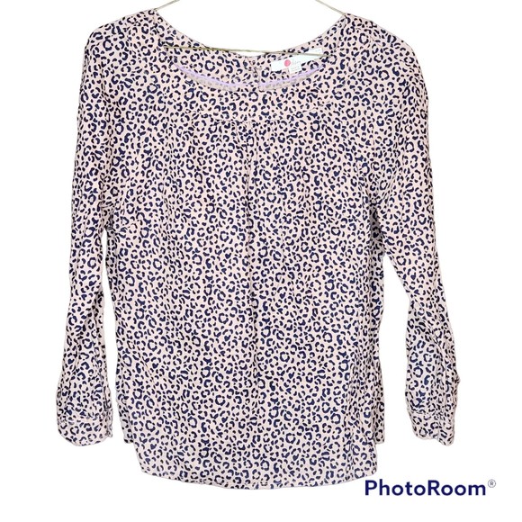 Boden Woman’s Lightweight Leopard Printed Linen Blouse Size 2 - Picture 1 of 5